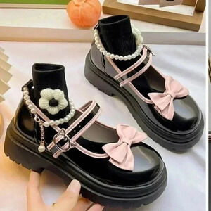 Women's Fashionable Comfortable Kawaii  Outdoor Wedge & Thick Sole Single Shoes.